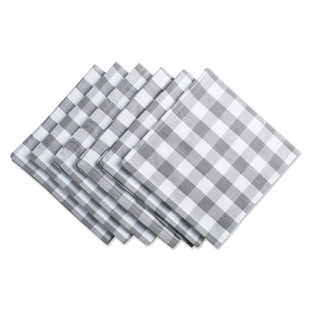 DESIGN IMPORTS Gray & White Checkers Napkin CAMZ36889